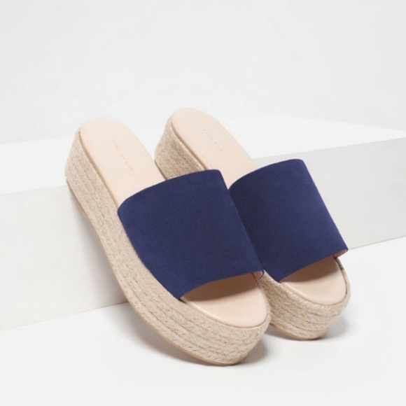 platform espadrille slide
